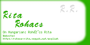 rita rohacs business card